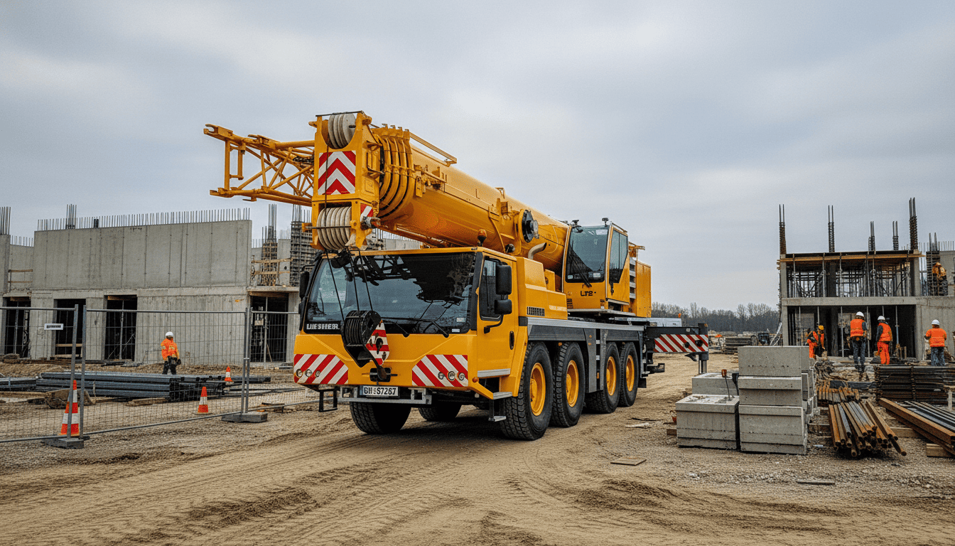 guindaste com lança telescópica